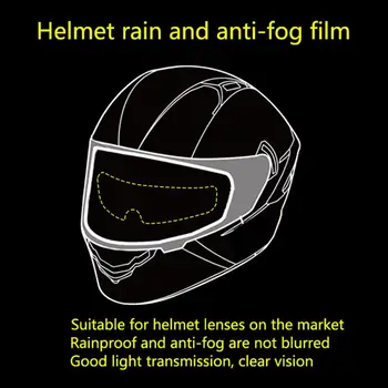 

Helmet Rainproof And Fog-proof Patch Motorcycle Sticker Helmet Anti-rain Anti-fog Film Electric Car Half-helmet Anti-fog