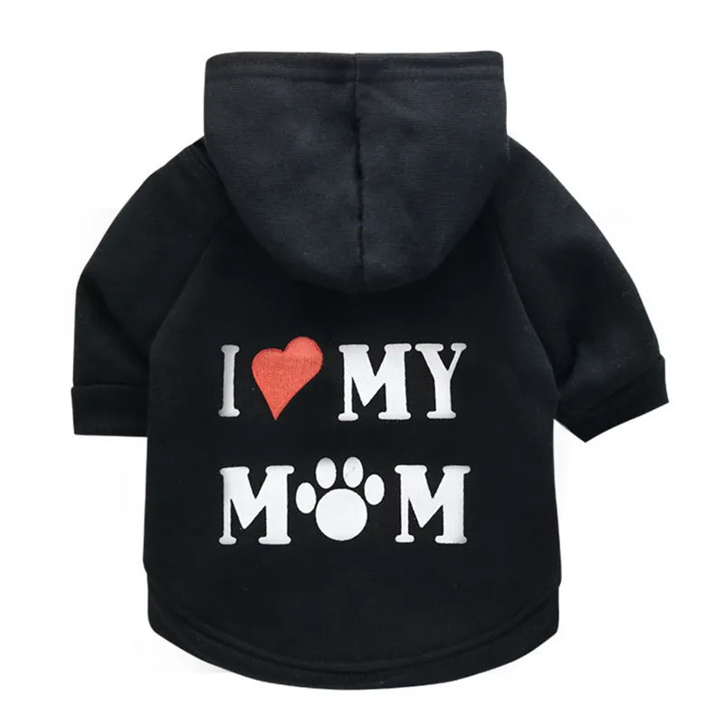Letters Cat Hoodie Sweater Winter Warm Pet Cat Clothes for Small Cats Fleece Kitten Coat Jacket Cat Costumes Pet Dog Clothing