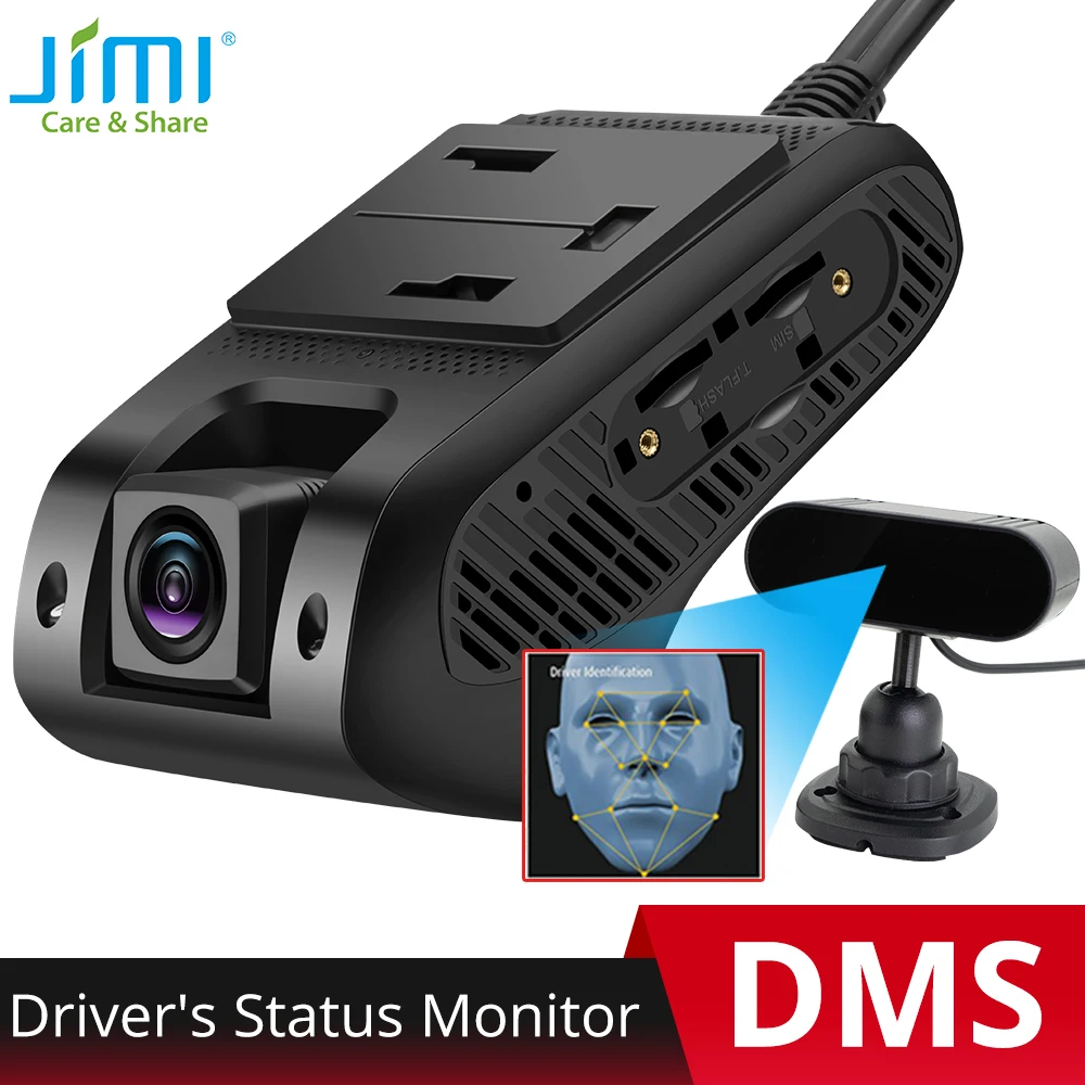 Jimi JC400D AI 4G ПМ Dash Cam ADAS Wi Fi трансляция видео GPS слежения автомобиля DVR вождении в