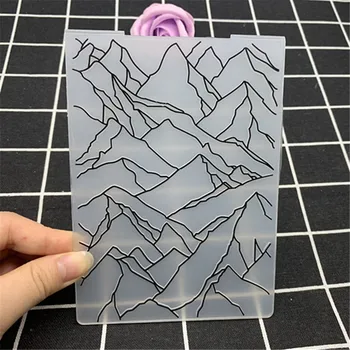 

High Mountain Low Mountain Transparent Plastic Folding Embossing Board DIY Handmade Background Embossing Mould