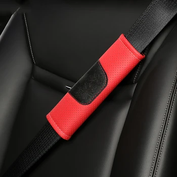 

Genuine Leather Car Seat Belt Pads Seat Shoulder Strap Pad FOR Porsche Macan S Turbo Cayenne Panamera S 911 718 918 GT2