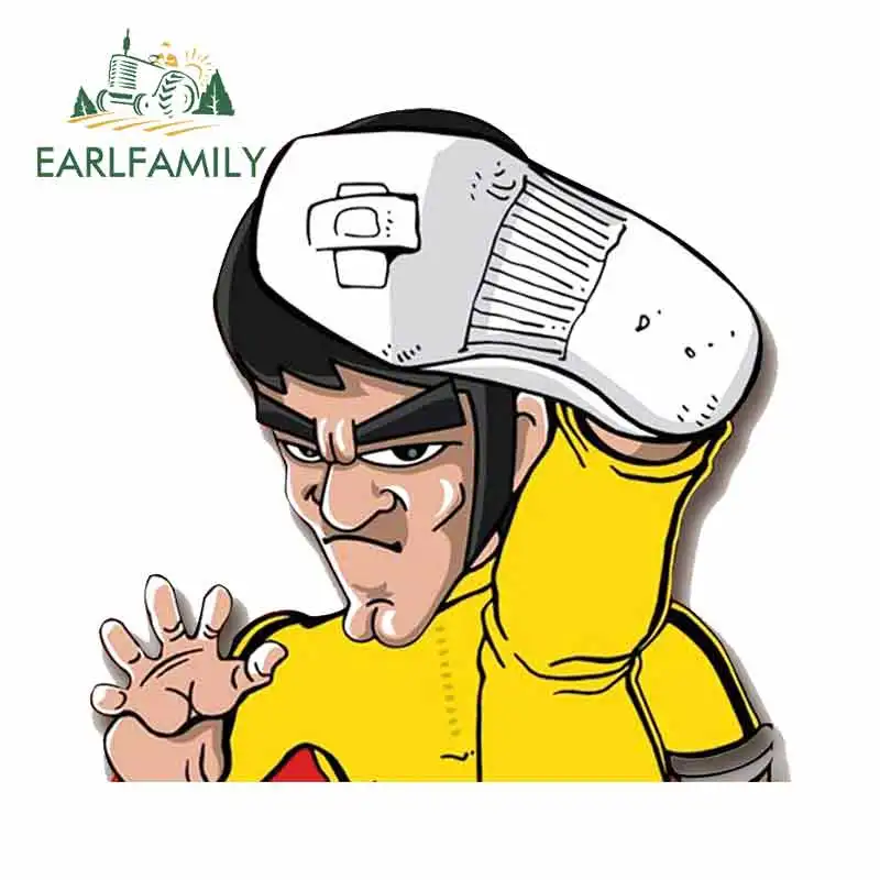 EARLFAMILY 13 см x 9 8 для Брюса Ли играла очень высокие мотоциклетные наклейки виниловые