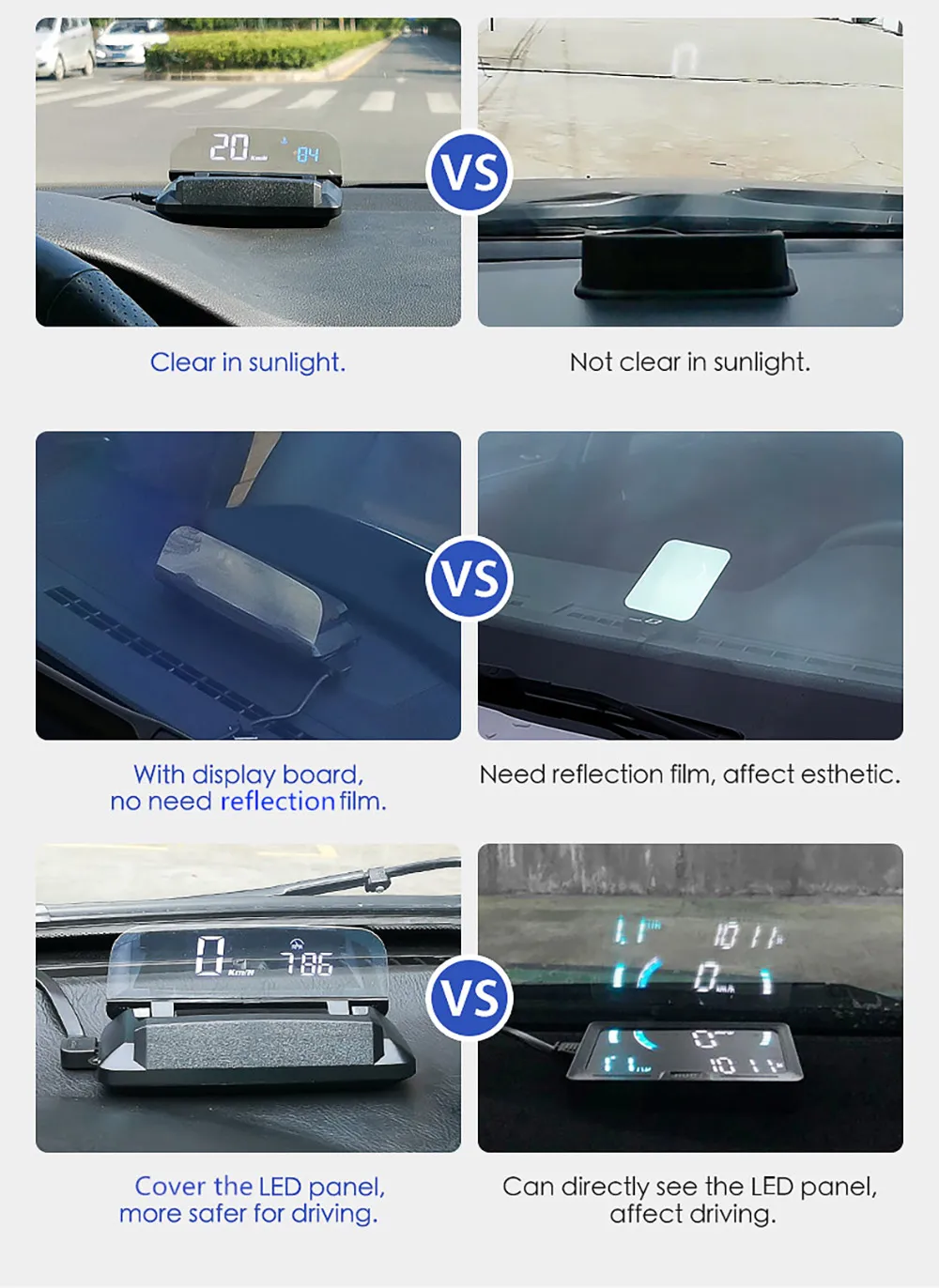 HUD Mirror L3 Car Head up display Digital Speedometer (4)