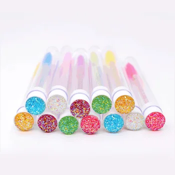 

10 Pcs Eyelash Extender Disposable Eyebrow Brushes Separate Tube Diamond Bottom Mascara Stick Applicator Makeup Tools