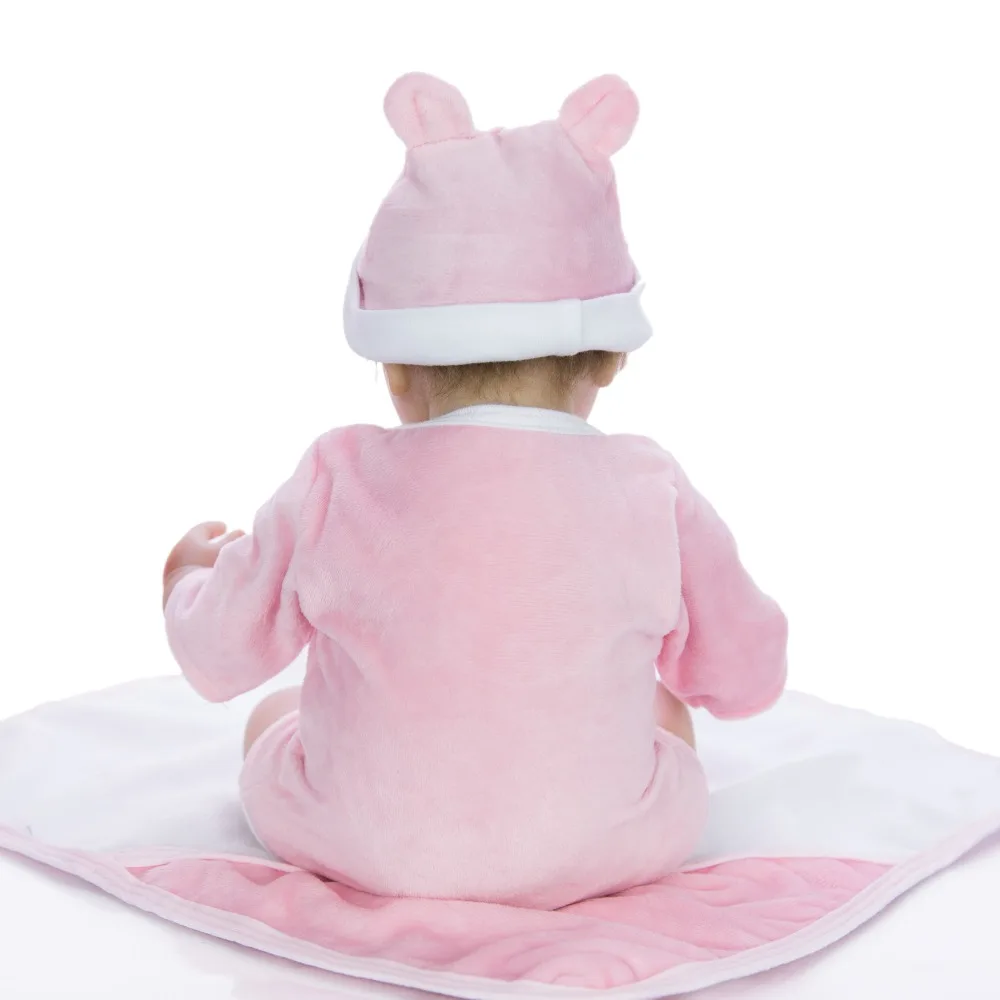 Реалистичная 17 дюймовая игрушка Reborn Baby Doll 43 см, мягкая силиконовая bebe reborn doll l. o. l Menina Brinquedo, детский подарок на день рождения