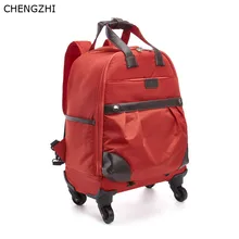 CHENGZHI 19 дюймов водонепроницаемый и носимый рюкзак на плечо сумки на колёсиках spinner женский чемодан на колесиках для путешествий