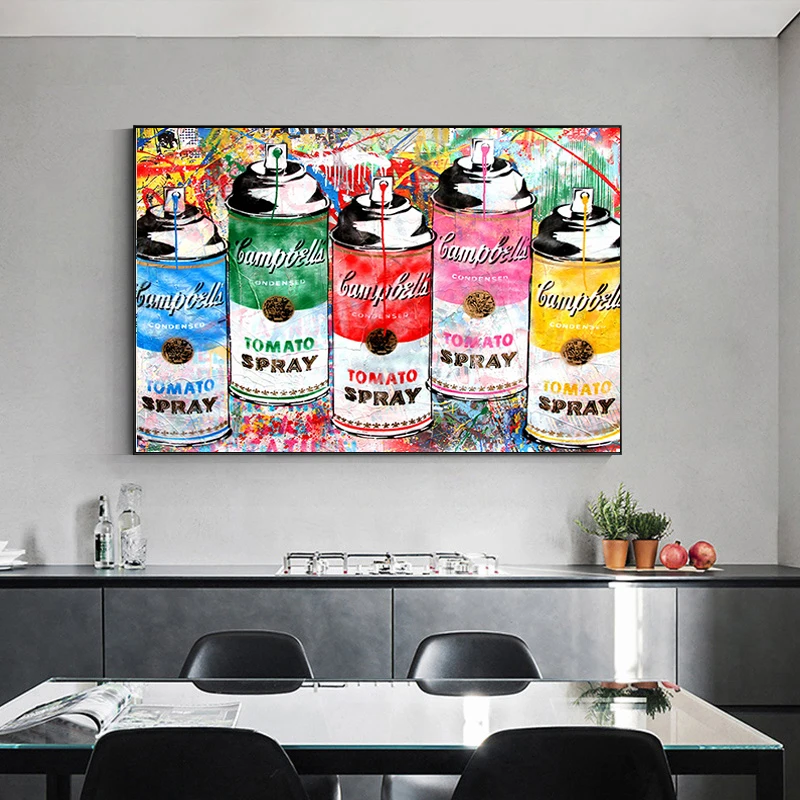 Pop Andy Warhol томатный суп искусство на холсте постер и принты абстрактная Настенная