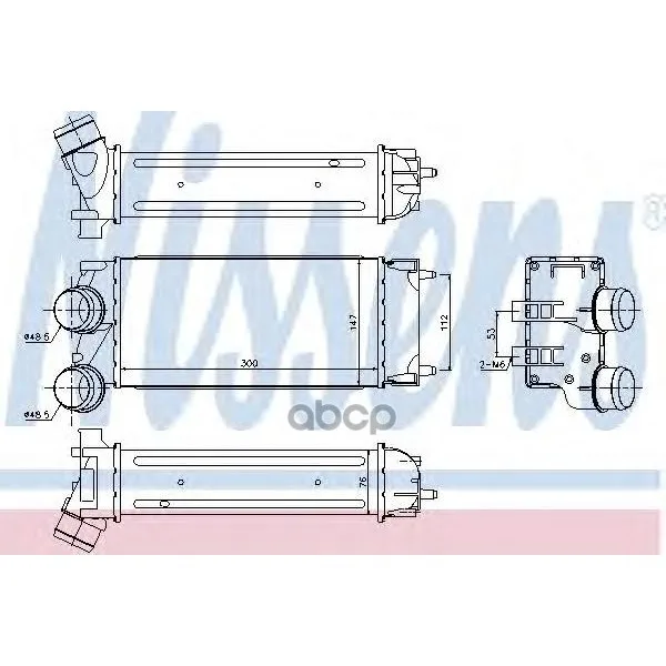 Интеркулер Citroen Berlingo Ii, Peugeot Partner Tepee 1.6hdi 96514 Nissens арт. 96514