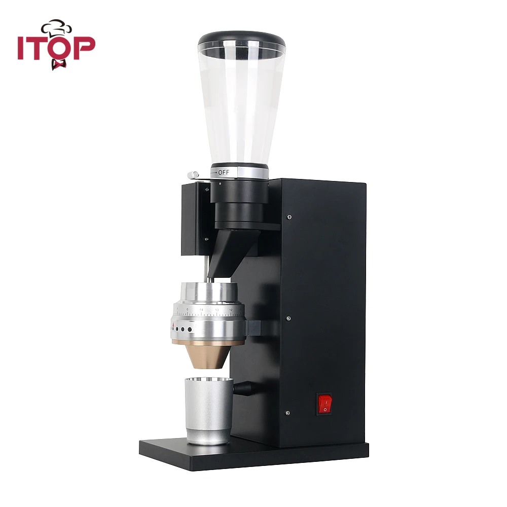 ITOP Automatic Coffee Grinder With Timing Stainless Steel Turkish Coffee Milling Machine 110v/220v/240V Professional Miller