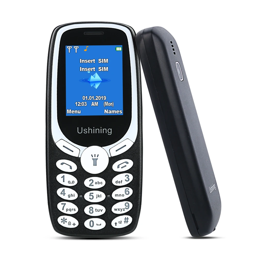 Платите, как вы идете разблокированный простой мобильный телефон для пожилых людей, GSM 2G SIM бесплатные базовые мобильные телефоны, легкие и