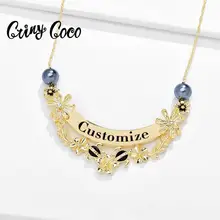 Cring Coco Customize Name Necklace Hawaii Personalized Custom Letters Chain Pendants Necklaces Girls Mother's Day Gift for Women Cring Coco Customize Name Necklace Hawaii Personalized Custom Letters Chain Pendants Necklaces Girls Mother's Day Gift for Women