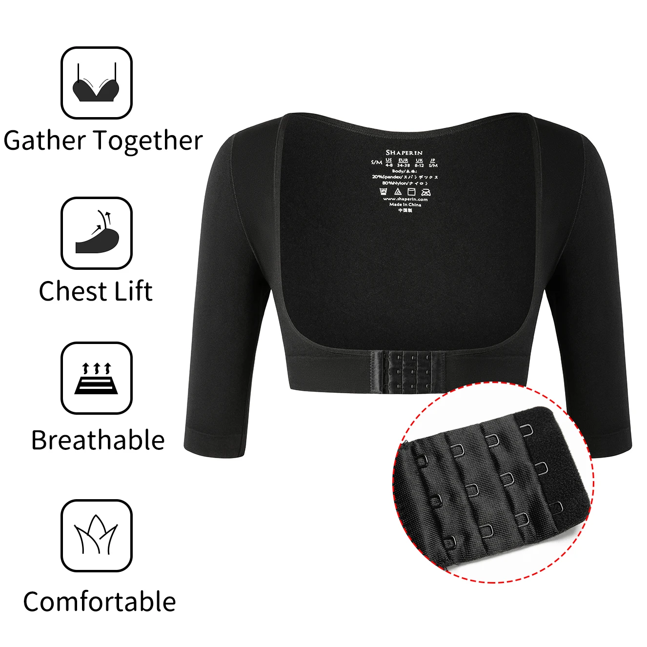 Upper Arm Shaper Slimmer Posture Corrector Women Body Compression Sleeves Shapewear Seamless Corrective Underwear Slimming Tops low back shapewear