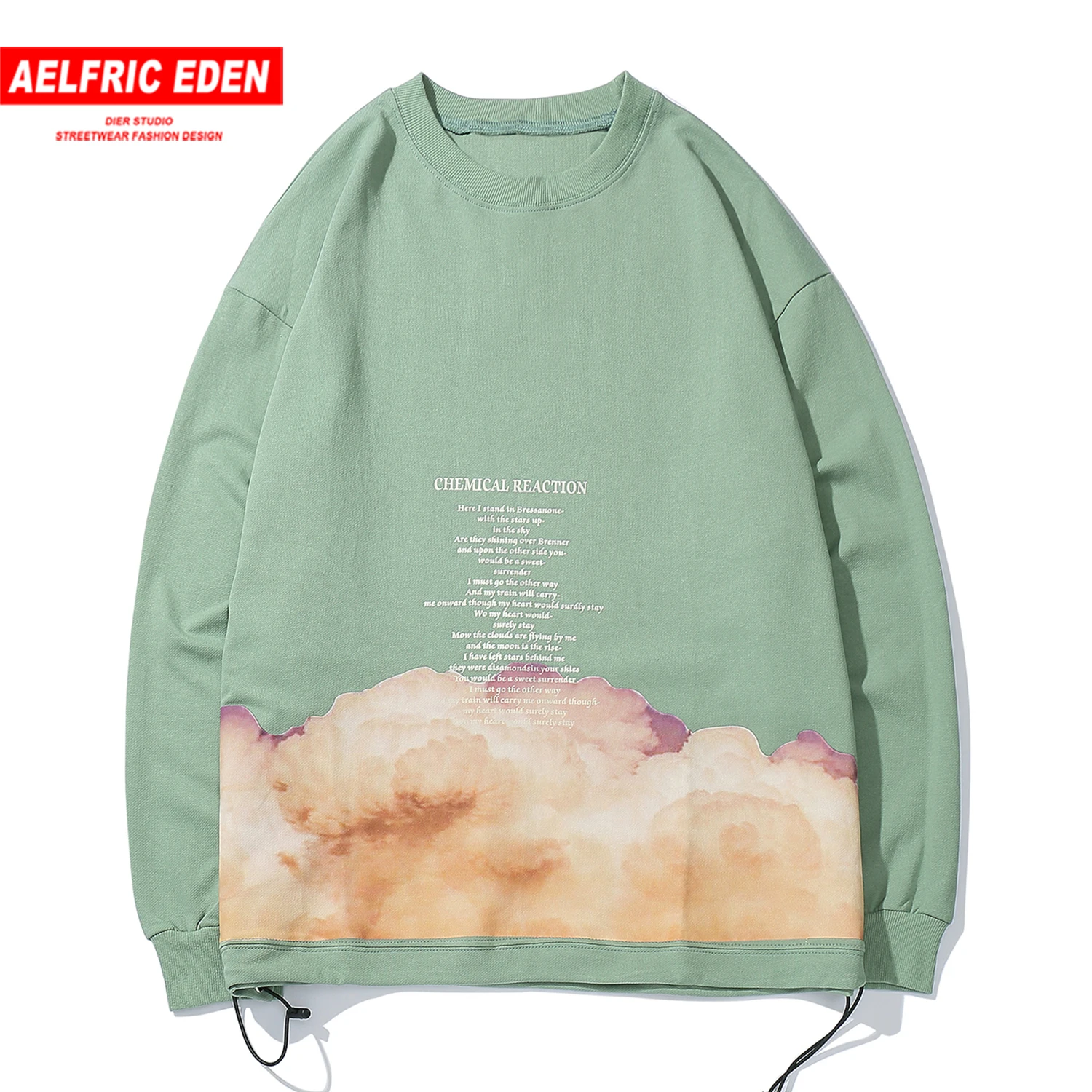 Aelfric Eden толстовки с печатными надписями мужские 2019 Осень Harajuku Повседневный