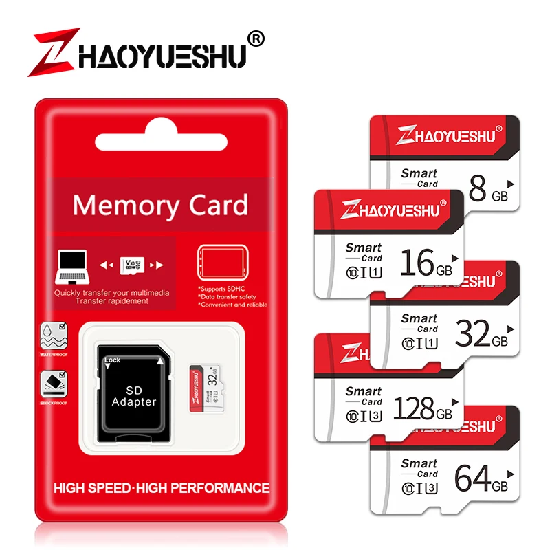 Класс 10 Micro sd карта 128 Гб 64 ГБ 32 ГБ 16 ГБ 8 ГБ cartao de memoria U3 TF/SD карты для телефона и спортивной камеры с бесплатным адаптером