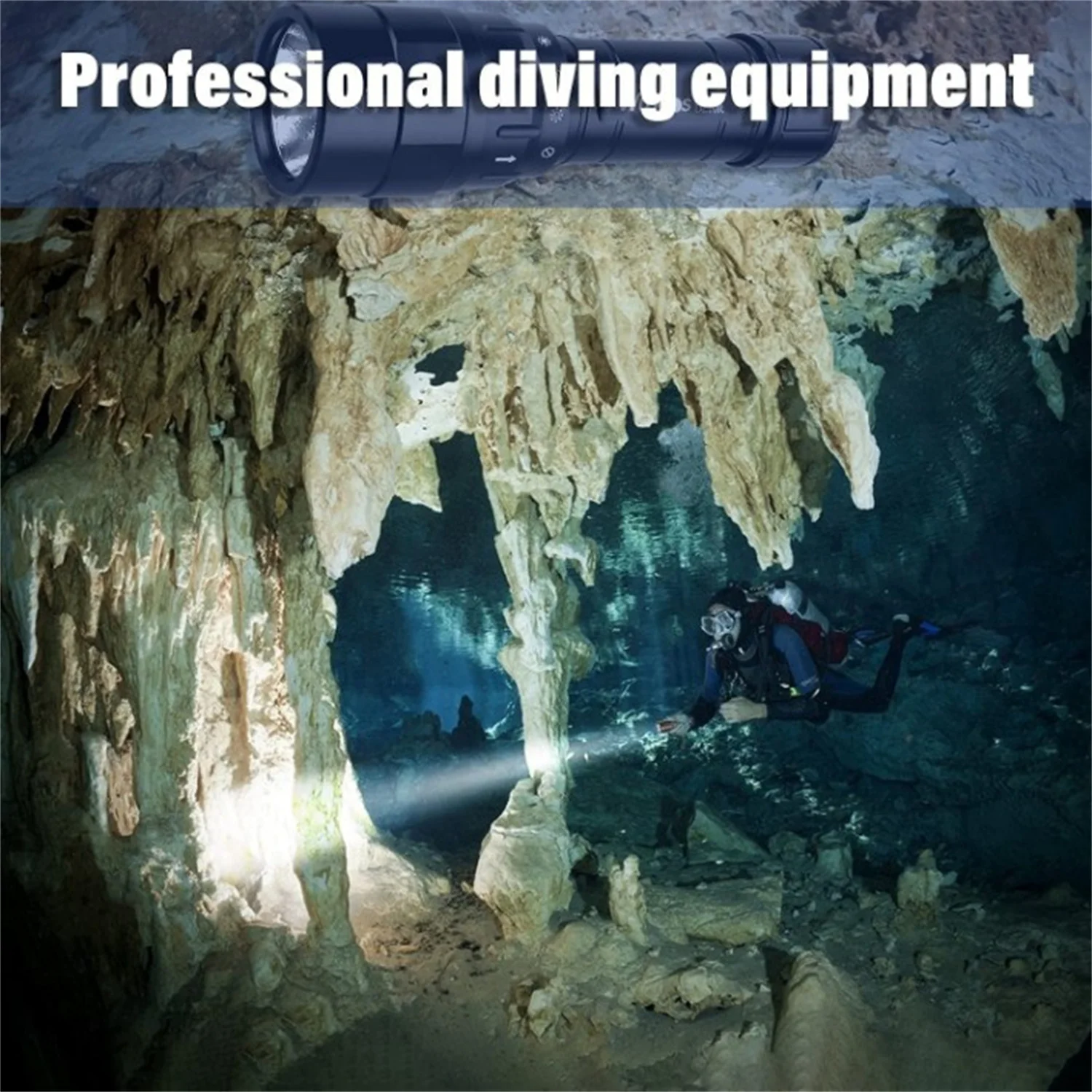 LED Flashlight Wurkkos DL10R Scuba Diving Torch XHP70.2 LED Flashlights 4500lm 21700 USB-C Rechargeable Rotary Switch Magnetic Control