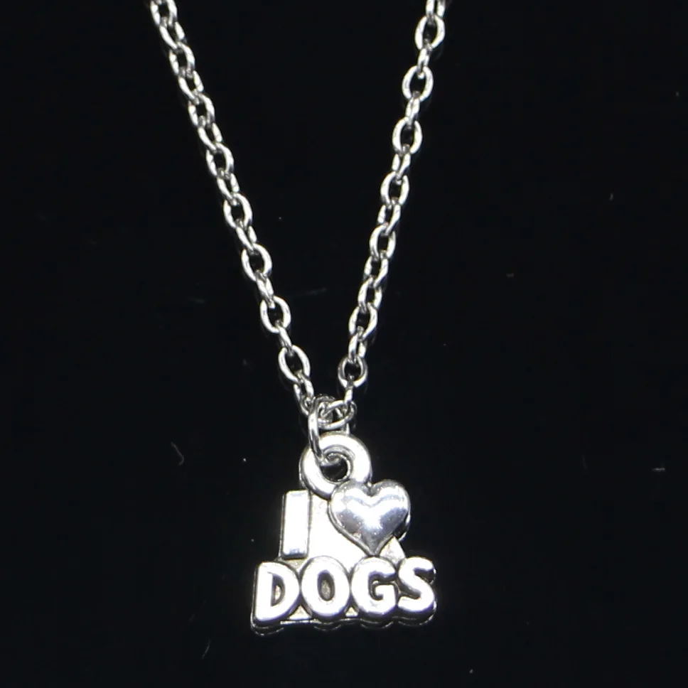 Новинка модное ожерелье 13x12 мм подвеска с надписью I love dogs короткое длинное для