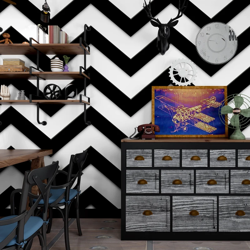 

beibehang papel de parede Black stripes wallpaper modern minimalist TV backdrop 3D stereoscopic wall paper living room bedroom