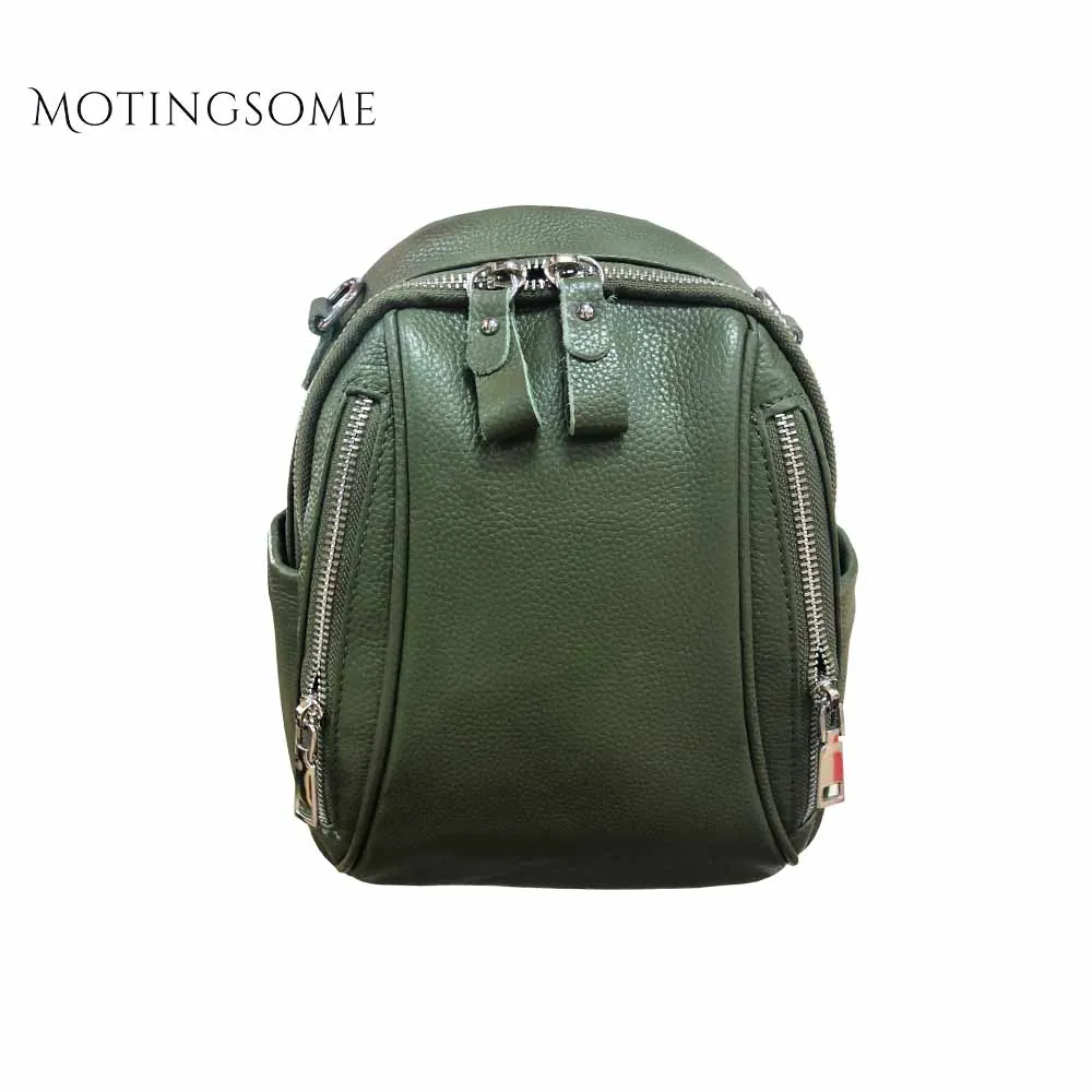 Женский рюкзак из натуральной кожи, женский рюкзак, водонепроницаемые школьные сумки для девочек-подростков, Mochila, модные сумки, роскошные сумки, новинка - Цвет: Green Backpack