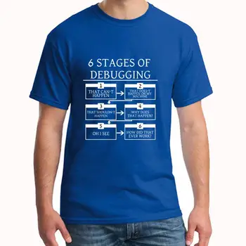 

Creature 6 stages of debugging computer programming t-shirts men and women plus sizes s-5xl comfortable slogan