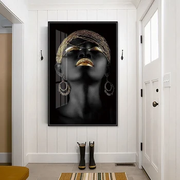 

Canvas Painting Wall Art Pictures prints Black woman on canvas no frame home decor Wall poster decoration for living room Gift