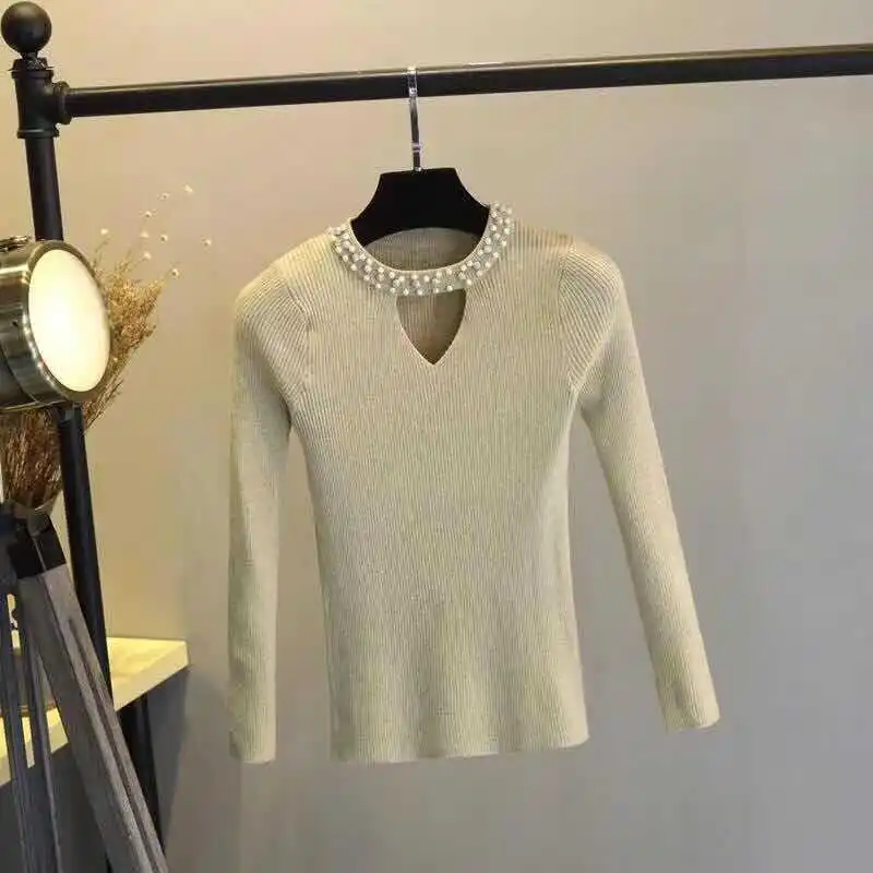 Новая мода Кнопка свитер с v-образной горловиной Для женщин Демисезонный однотонный трикотажный пуловер Для женщин тонкий мягкий прозрачный чехол для джемпер, свитер женские вязаные топы для детей