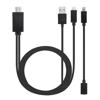 

Micro USB To HDMI Long Lightweight For Android Phone Practical Mirroring Cable Connector Home Adapter Multimedia HD TV Easy Use