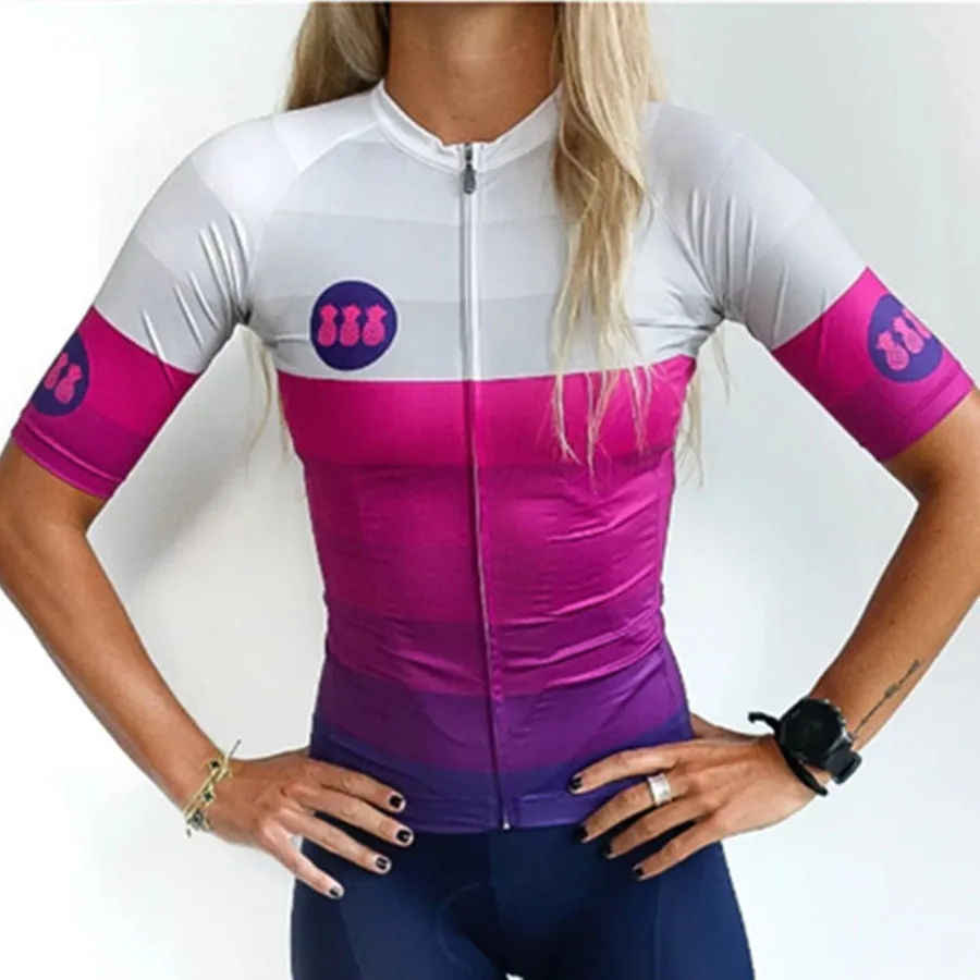 

2019 Women's cycling jersey Top quality pro team Summer Collection Stripes Tight fit mtb bike shirt tops sportswear jerseys