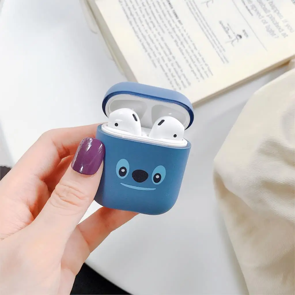 Чехол для наушников с милыми мультяшками чехол для Apple AirPods 1 2 чехла Air Pods матовая кожа матовый Жесткий ПК аниме пикачуэ протектор Аксессуары - Цвет: 08