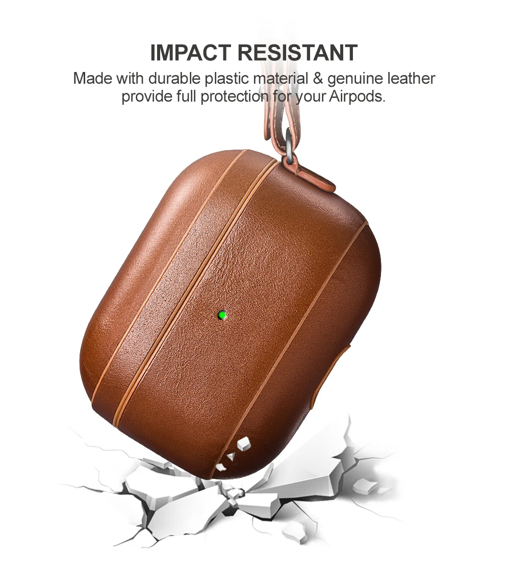 para airpods pro luxo retro couro caso protetor para airpods 3 2 1