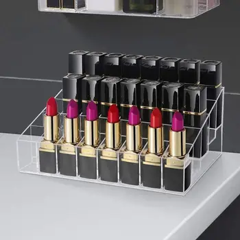 

Acrylic Make Up Storage Holder Makeup Organizer Storage Box Cosmetic Box Lipstick Jewelry Box Case Holder Display Stand 40 Grids