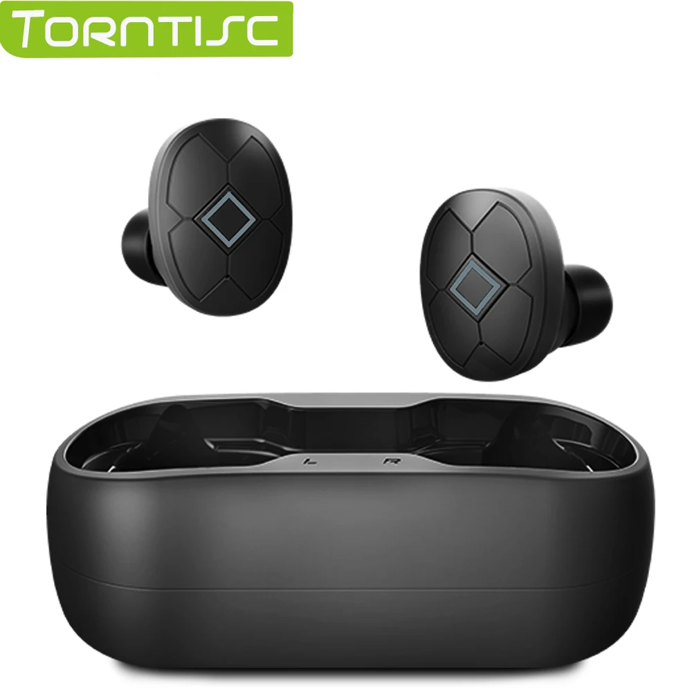 Torntisc TWS Bluetooth наушники Bluetooth 5,0 светодиодный 3D стерео Музыка беспроводные наушники сенсорное управление с 300 мАч power Bank