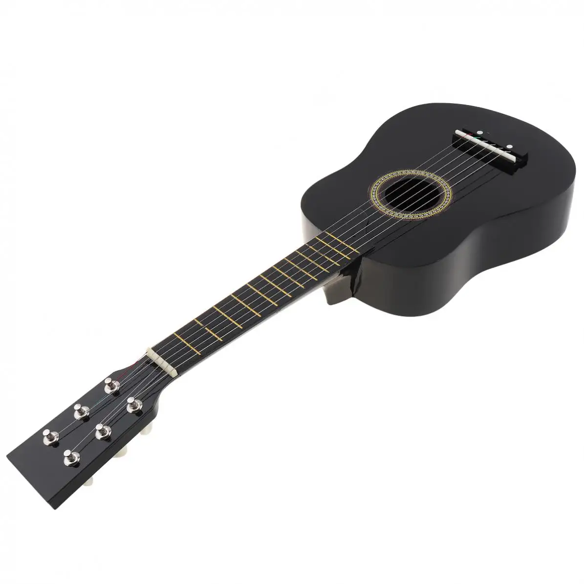 25 Inch Acoustic Guitar Black Basswood Adults Guitarra with