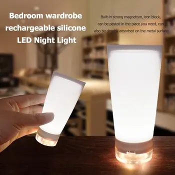 

USB Rechargeable Creative Small Light Silicone Vibration Switch LED Night Lamp Room Decor For Kids Baby Gifts Touch Sensor