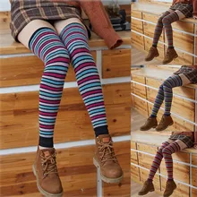 Женские гольфы выше колена для девочек и женщин длинные однотонные Гольфы теплые гольфы для девочек Теплые зимние тонкие гольфы