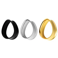 Ванкула, 2 шт., 316L, нержавеющая сталь, заглушка для ушей, тоннели, золото, черная сталь, цвет, Эспандер для ушей, туннель, ювелирные изделия для тела, ушные измерители