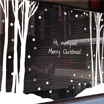 

Large Christmas Sticker X mas Decal Posters Vinyl Wall Decals Decor Mural Glass Shop Window Home Decoration