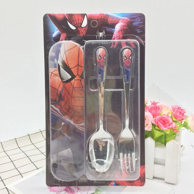 

Cartoon Spiderman Unicorn kitty car model spoon fork type for boy and girls action toy