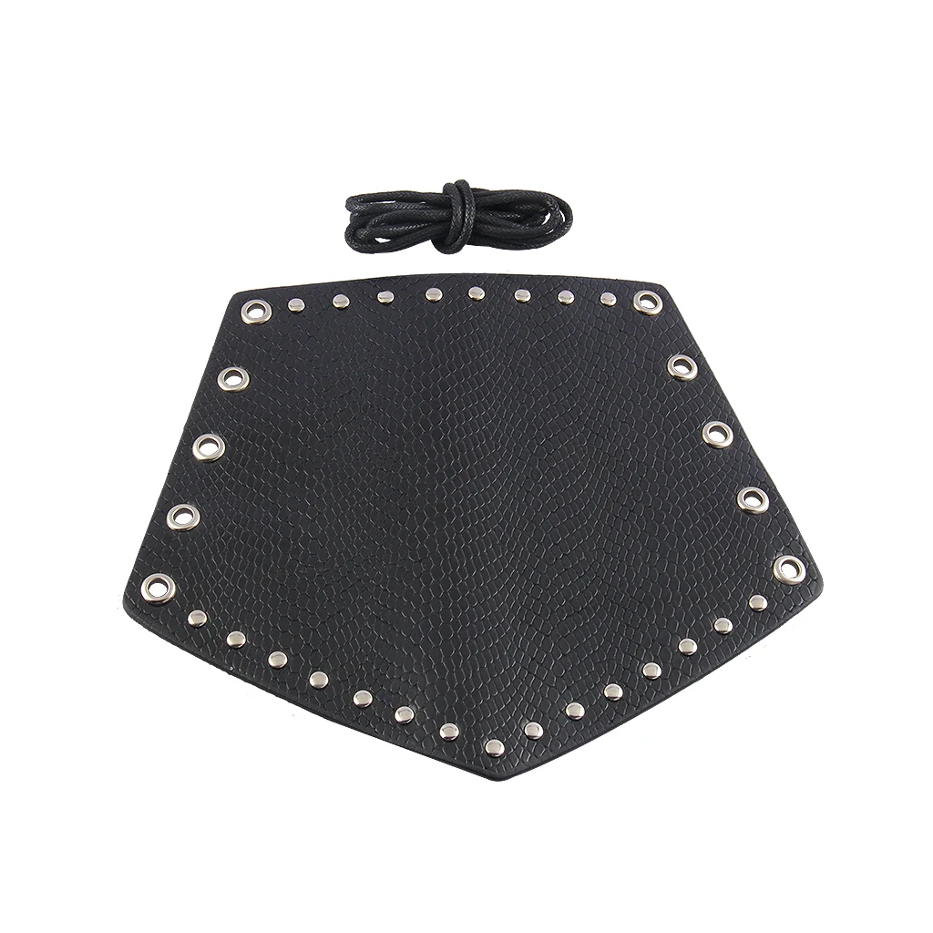 2 Piece Punk Rock Gothic Leather Wrist Bracer Guards Arm Protector Wristband 23.5 x 20cm