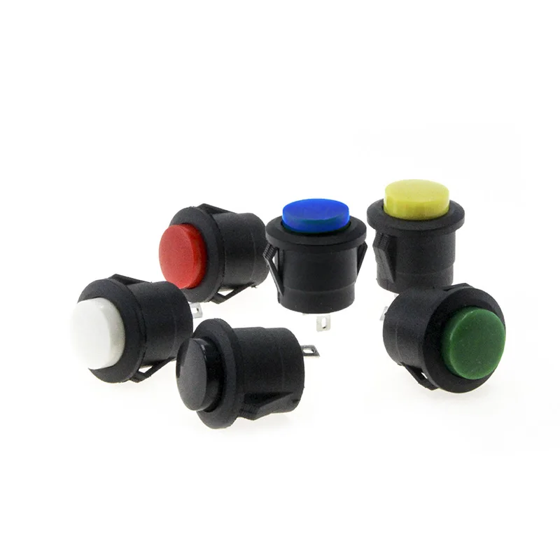 

6 pcs 16mm Momentary Reset power Push Button Switch Round Switch Non Locking 6A 125V/3A 250VAC