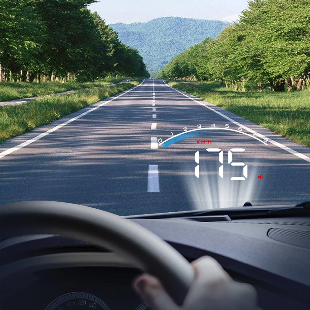 3.5In автомобильный HUD Дисплей ODB II gps Спидометр Тахометр Температурное напряжение СВЕТОДИОДНЫЙ дисплей проектор автомобильные аксессуары