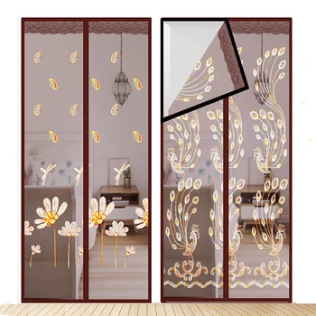

Anti Insect Fly Bug Mosquito Door Curtains Magnetic Door Screen Mesh Net Automatic Closing rideau de porte 90*210cm/100*210cm