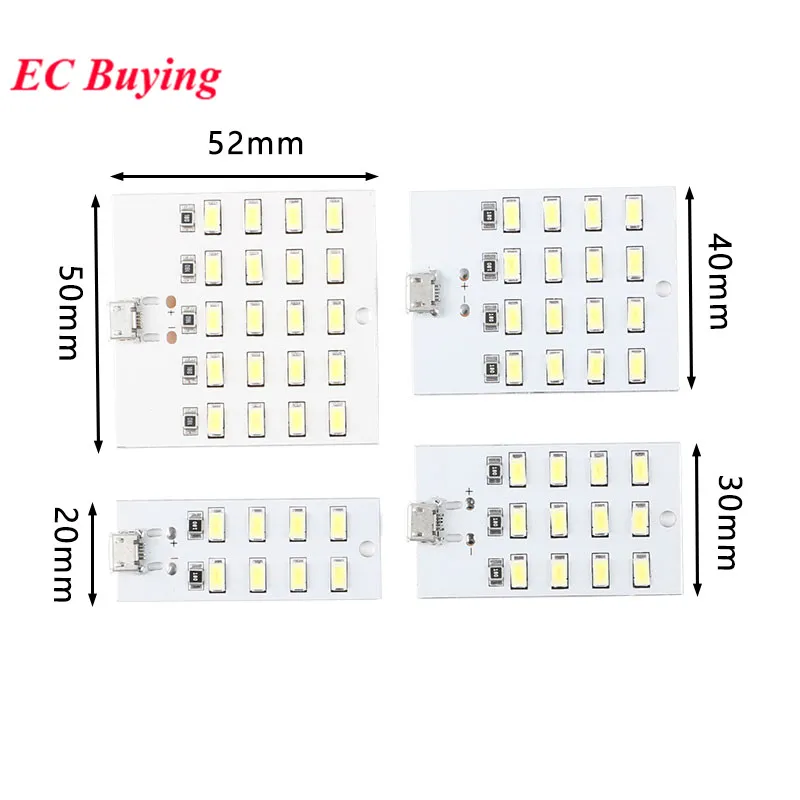 5730 5630 SMD LED Lighting Panel 5V 80mA~120mA White Mirco USB Board Lamp Bead Mobile Light Emergency Night | Электронные