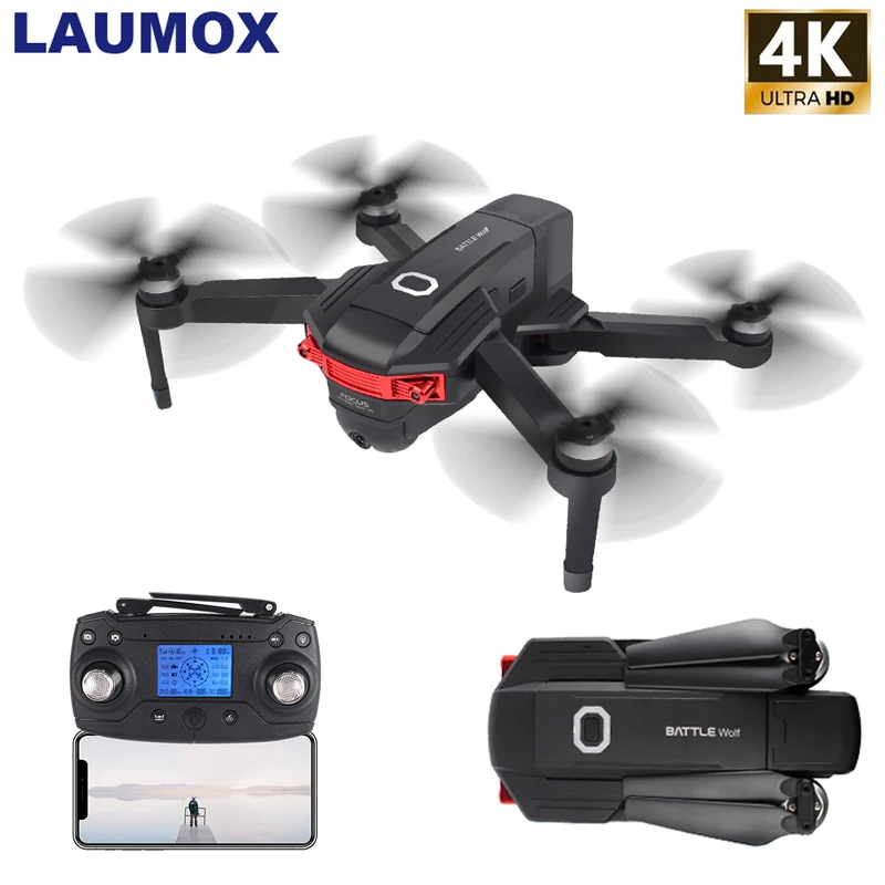 LAUMOX W11 gps Дрон с 5G wifi FPV 4 K/720 P двойная камера бесщеточный двигатель оптический
