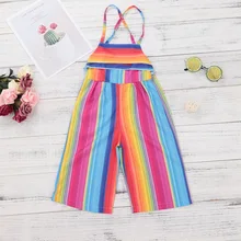 INS Детская одежда Европа и Америка подтяжки цвета радуги