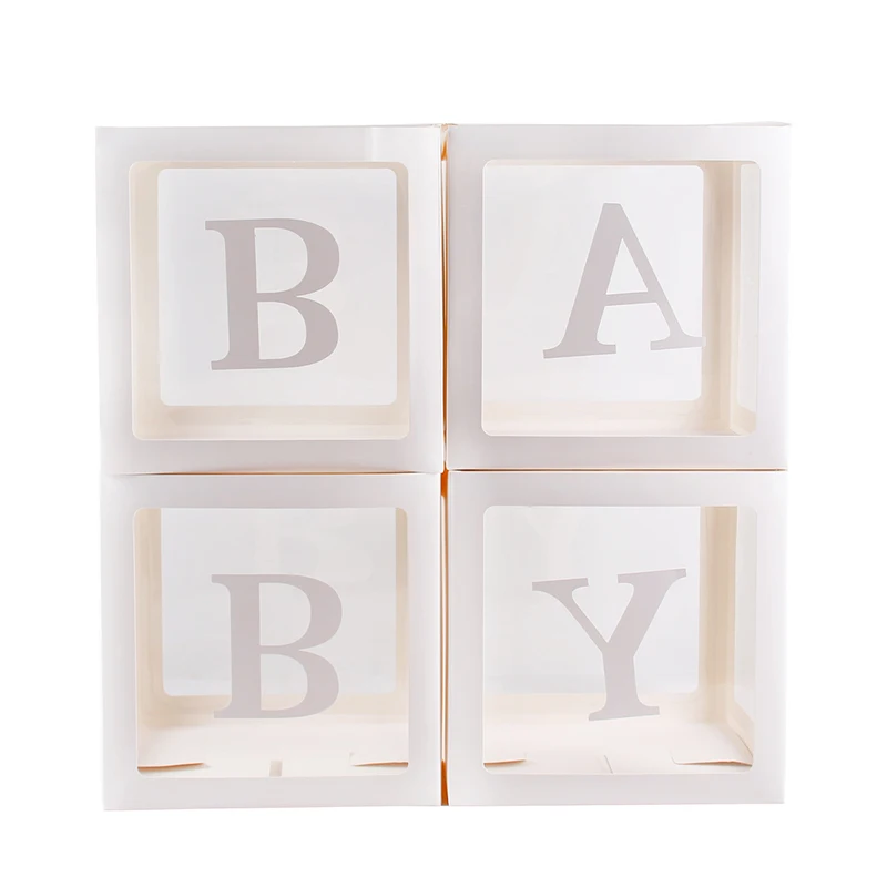 BABY 3 PATIMATE DIY золотые Детские прозрачные коробки украшения для детского душа для мальчиков и девочек фон для детской вечеринки на крестины и день рождения - Цвет: BABY 3