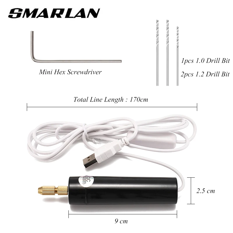 SMARLAN Mini DIY Electric Mill Dremel Grinder Engraving Pen USB Charging Rotary Tool Grinding Machine Dremel Accessories Power