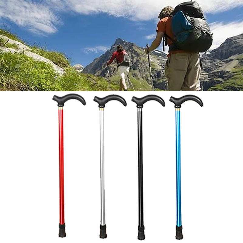 

75-90 cm Telescopic Walking Stick Cane Hiking Rubber Tips Aluminium Body Ultralight Walking Cane for Elderly Climbing Hiking