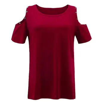 

Female Summer Short Sleeve T-Shirts Casual Tees Tops Regular Solid Female Tshirts