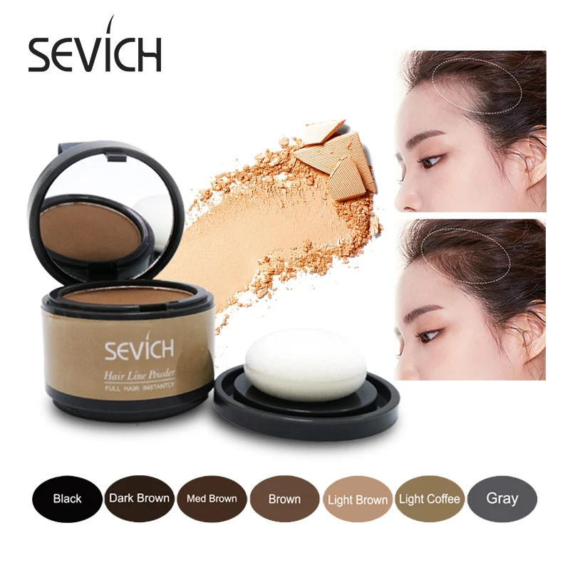 

Sevich Hairline Powder Hair Fluffy Powder Instantly Concealer Coverage Black Root Hair Line Shadow Powder with Mirror Hair Care