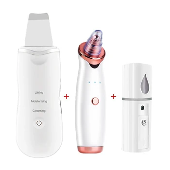 

Ultrasonic Skin Scrubber Facial Peeling Pore Cleaner Exfoliator Face Blackhead Remover Spa Nano Sparyer Steamer Dropshipping 48